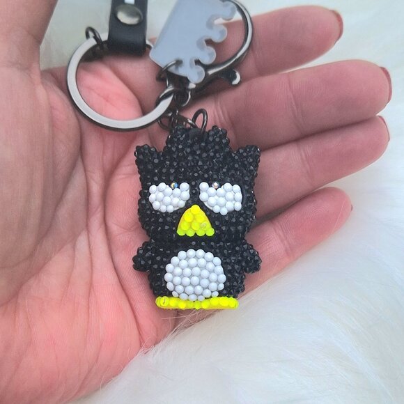 Badtz-Maru Bling Keychain/Charm, Bedazzled Hello Kitty and Friends, Fun Gift - Picture 4 of 4